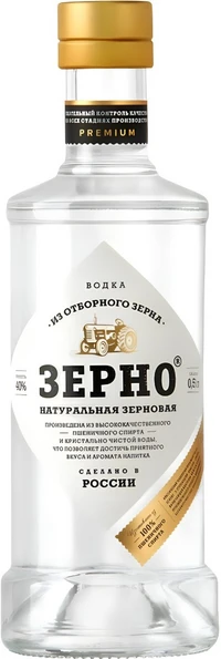 Водка Зерно Натуральная Зерновая 0.5 л