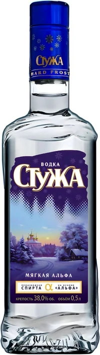 Водка Стужа Мягкая Альфа 0.5 л