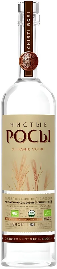 Водка Чистые Росы из ячменного зерна 0.5 л