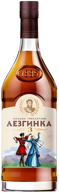 Коньяк Лезгинка 3 года 0,5 л  (круглая)